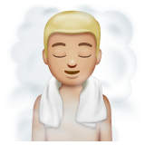 Man In Steamy Room: Medium-Light Skin Tone on WhatsApp