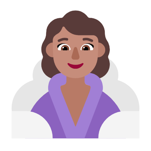 Woman In Steamy Room: Medium Skin Tone on Microsoft Fluent