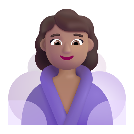 Woman In Steamy Room: Medium Skin Tone on Microsoft 3D