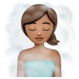 Woman In Steamy Room: Medium Skin Tone on WhatsApp