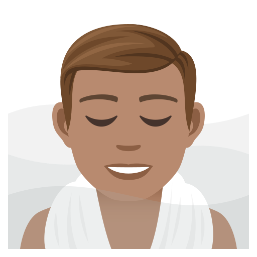 Man In Steamy Room: Medium Skin Tone on JoyPixels