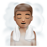 Man In Steamy Room: Medium Skin Tone on WhatsApp