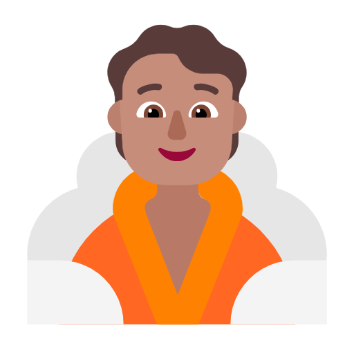 Person In Steamy Room: Medium Skin Tone on Microsoft Fluent
