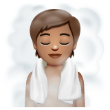 Person In Steamy Room: Medium Skin Tone on WhatsApp