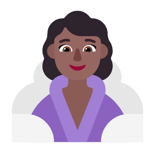 Woman In Steamy Room: Medium-Dark Skin Tone on Microsoft Fluent