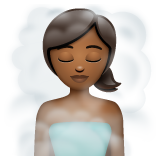 Woman In Steamy Room: Medium-Dark Skin Tone on WhatsApp