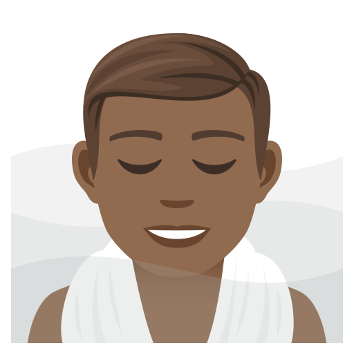 Man In Steamy Room: Medium-Dark Skin Tone on JoyPixels