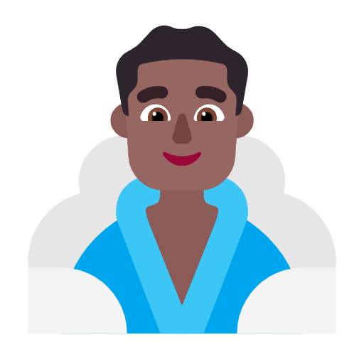 Man In Steamy Room: Medium-Dark Skin Tone on Microsoft Fluent