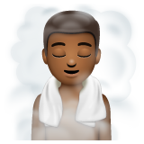 Man In Steamy Room: Medium-Dark Skin Tone on WhatsApp