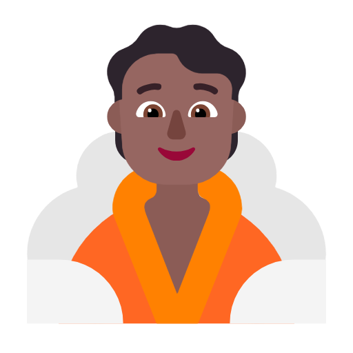 Person In Steamy Room: Medium-Dark Skin Tone on Microsoft Fluent