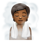 Person In Steamy Room: Medium-Dark Skin Tone on WhatsApp
