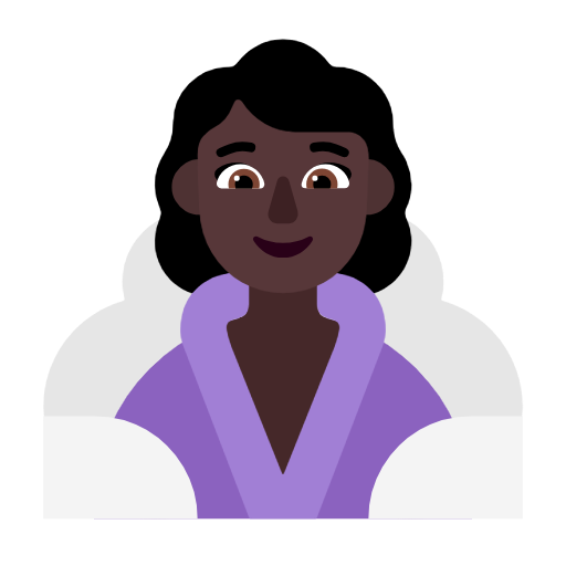 Woman In Steamy Room: Dark Skin Tone on Microsoft Fluent