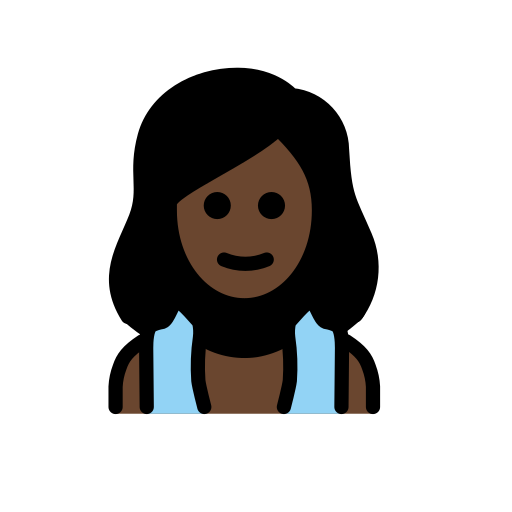 Woman In Steamy Room: Dark Skin Tone on OpenMoji
