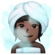 Woman In Steamy Room: Dark Skin Tone on Samsung