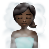 Woman In Steamy Room: Dark Skin Tone on WhatsApp