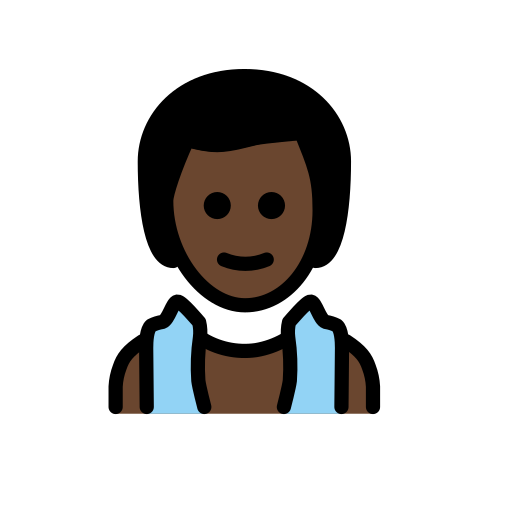 Man In Steamy Room: Dark Skin Tone on OpenMoji