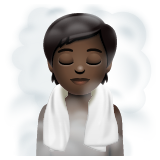 Person In Steamy Room: Dark Skin Tone on WhatsApp