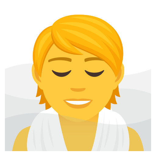 Person In Steamy Room on JoyPixels