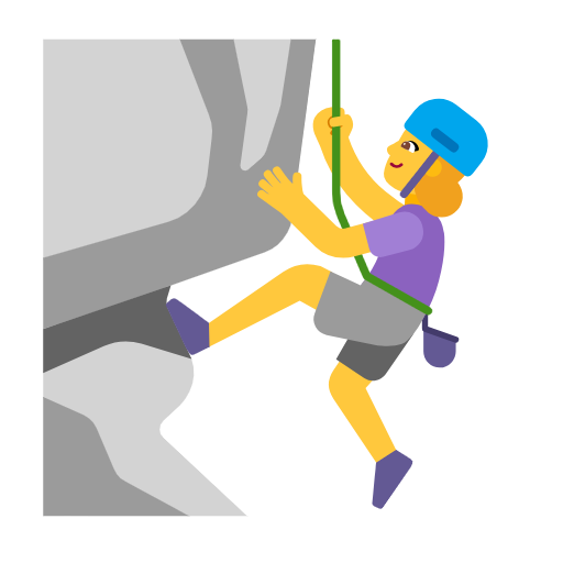 Woman Climbing on Microsoft Fluent