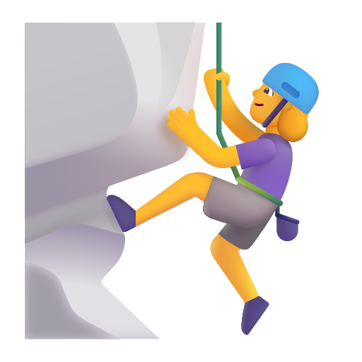 Woman Climbing on Microsoft 3D
