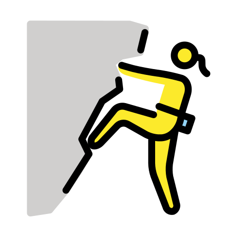 Woman Climbing on OpenMoji