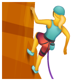 Woman Climbing on WhatsApp
