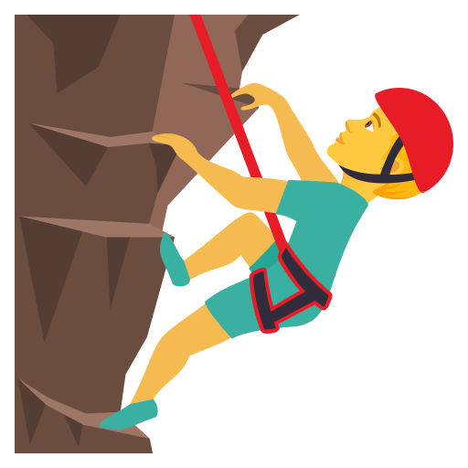 Man Climbing on JoyPixels