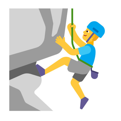 Man Climbing on Microsoft Fluent