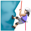 Woman Climbing: Light Skin Tone on Samsung
