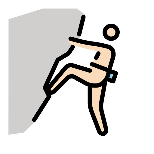 Person Climbing: Light Skin Tone on OpenMoji