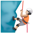 Person Climbing: Light Skin Tone on Samsung