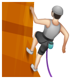 Person Climbing: Light Skin Tone on WhatsApp