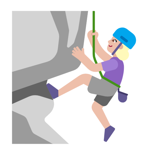Woman Climbing: Medium-Light Skin Tone on Microsoft Fluent