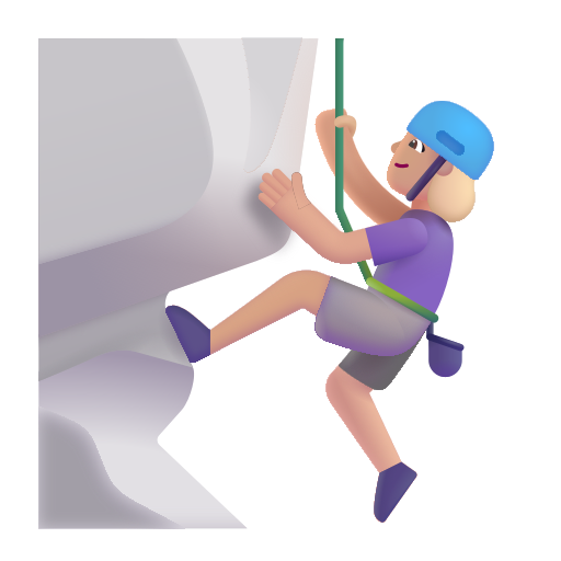 Woman Climbing: Medium-Light Skin Tone on Microsoft 3D