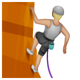 Person Climbing: Medium-Light Skin Tone on WhatsApp