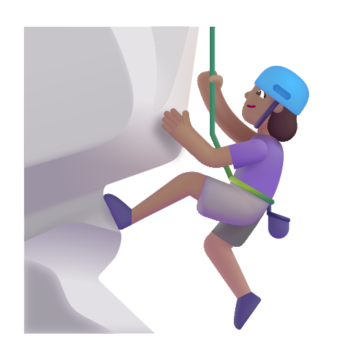 Woman Climbing: Medium Skin Tone on Microsoft 3D