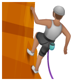 Person Climbing: Medium Skin Tone on WhatsApp