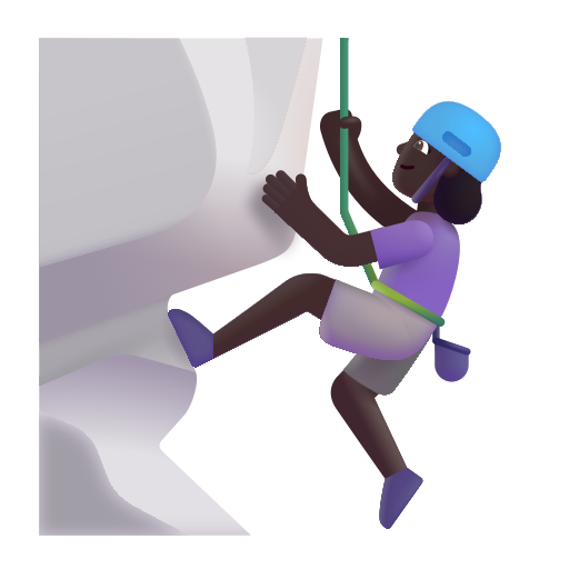 Woman Climbing: Dark Skin Tone on Microsoft 3D