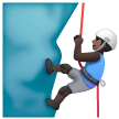 Man Climbing: Dark Skin Tone on Samsung