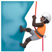 Person Climbing: Dark Skin Tone on Samsung