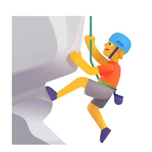 Person Climbing on Microsoft 3D