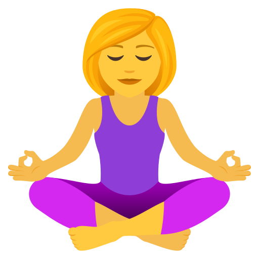 Woman In Lotus Position on JoyPixels