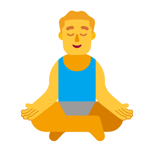 Man In Lotus Position on Microsoft Fluent