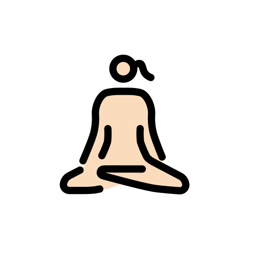 Woman In Lotus Position: Light Skin Tone on OpenMoji