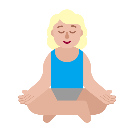Woman In Lotus Position: Medium-Light Skin Tone on Microsoft Fluent