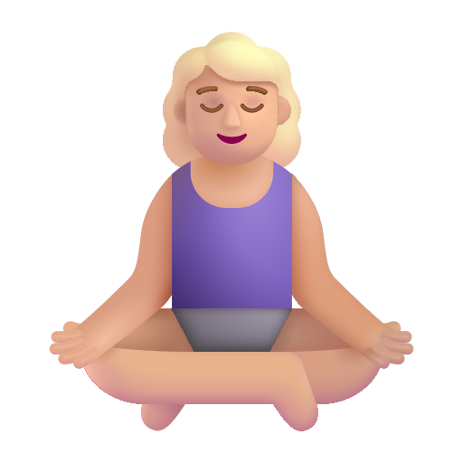 Woman In Lotus Position: Medium-Light Skin Tone on Microsoft 3D