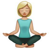 Woman In Lotus Position: Medium-Light Skin Tone on WhatsApp