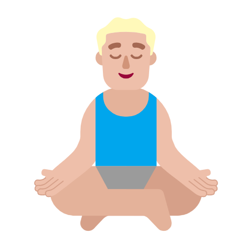 Man In Lotus Position: Medium-Light Skin Tone on Microsoft Fluent
