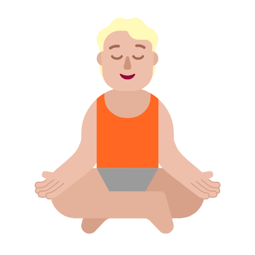Person In Lotus Position: Medium-Light Skin Tone on Microsoft Fluent