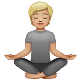 Person In Lotus Position: Medium-Light Skin Tone on WhatsApp